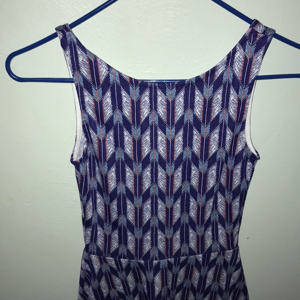 Blue Arrow design dress colorful accents